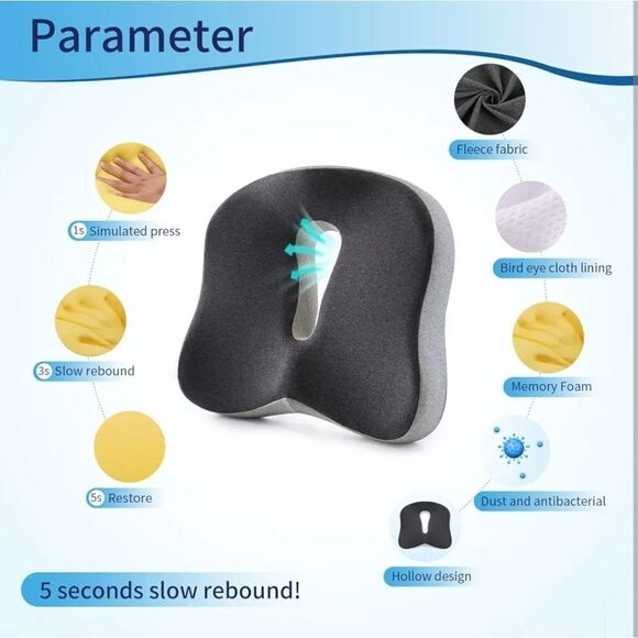 Max and love memory foam seat chair tailbone cushion - Picture 2 of 2